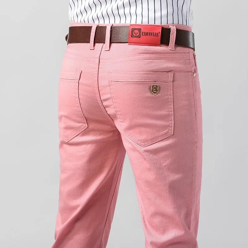 Aglaonema Red - 5 Colors Men's Colorful Denim Stretch